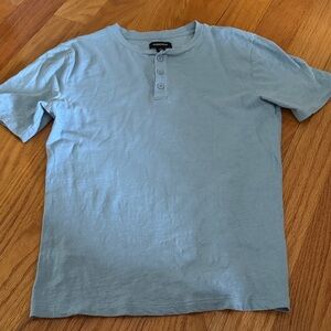Nordstrom Light Blue Short Sleeve Henley